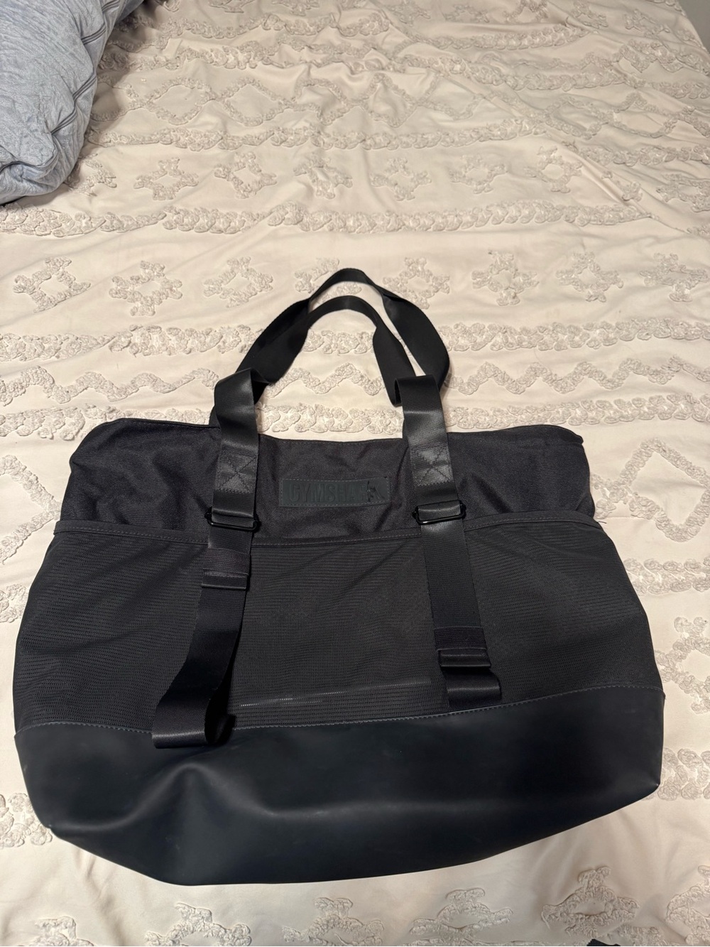 Gymshark Black Duffel Tote Bag